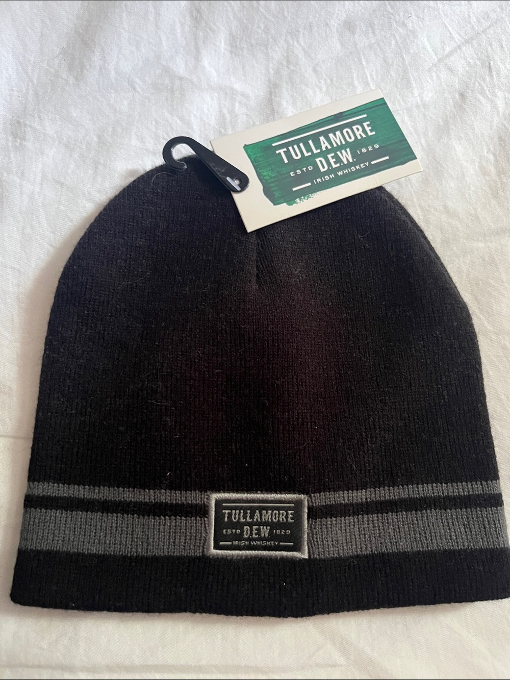 Black & Gray Knit Beanie
